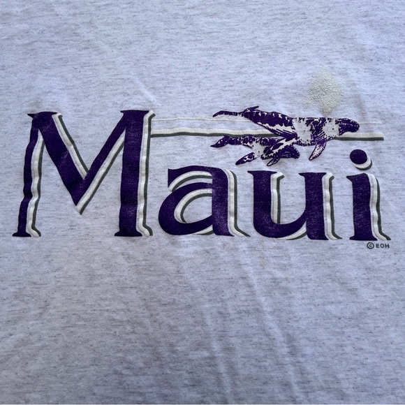 Vintage 80’s Maui Hawaii Wildlife Oceanlife Animals T Shirt XL Single Stitch - Picture 2 of 7